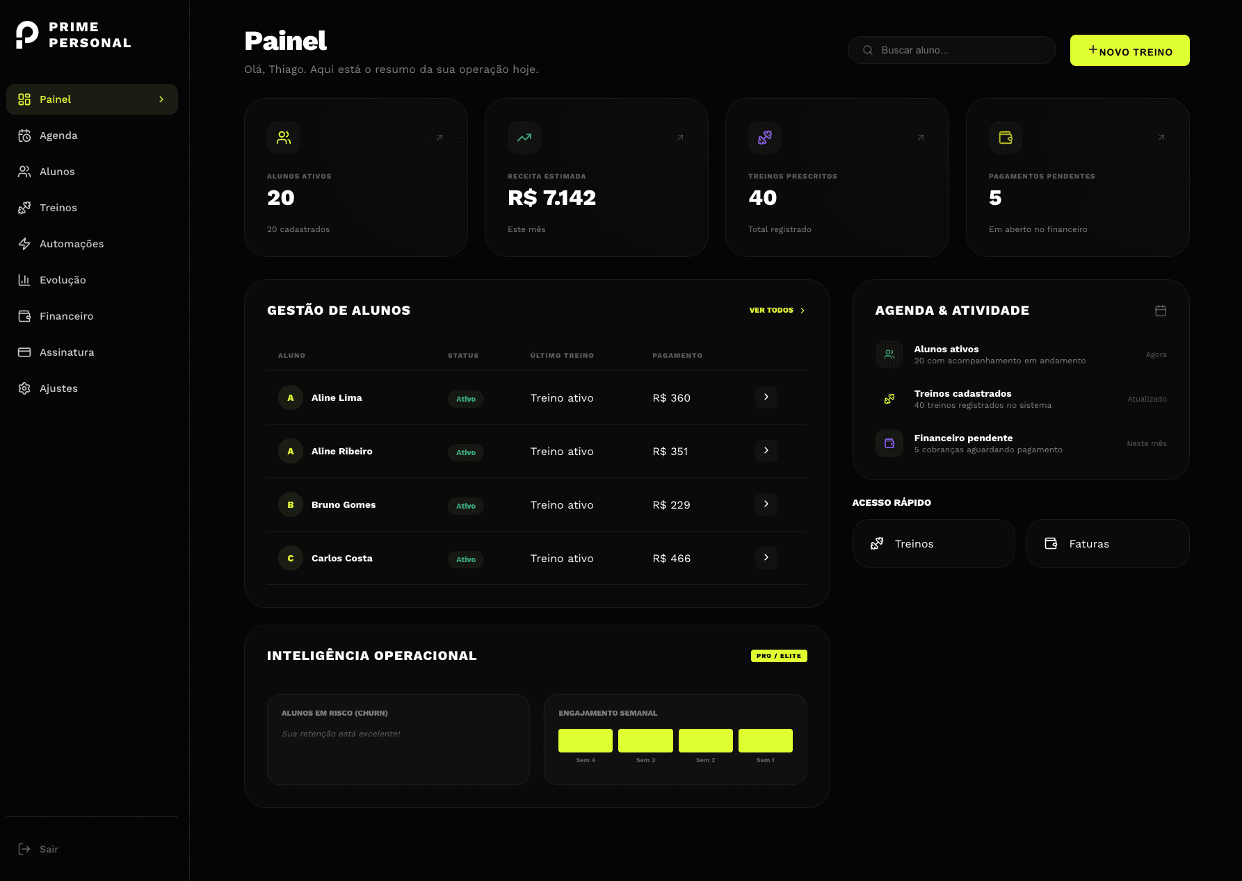 Prime Personal Dashboard